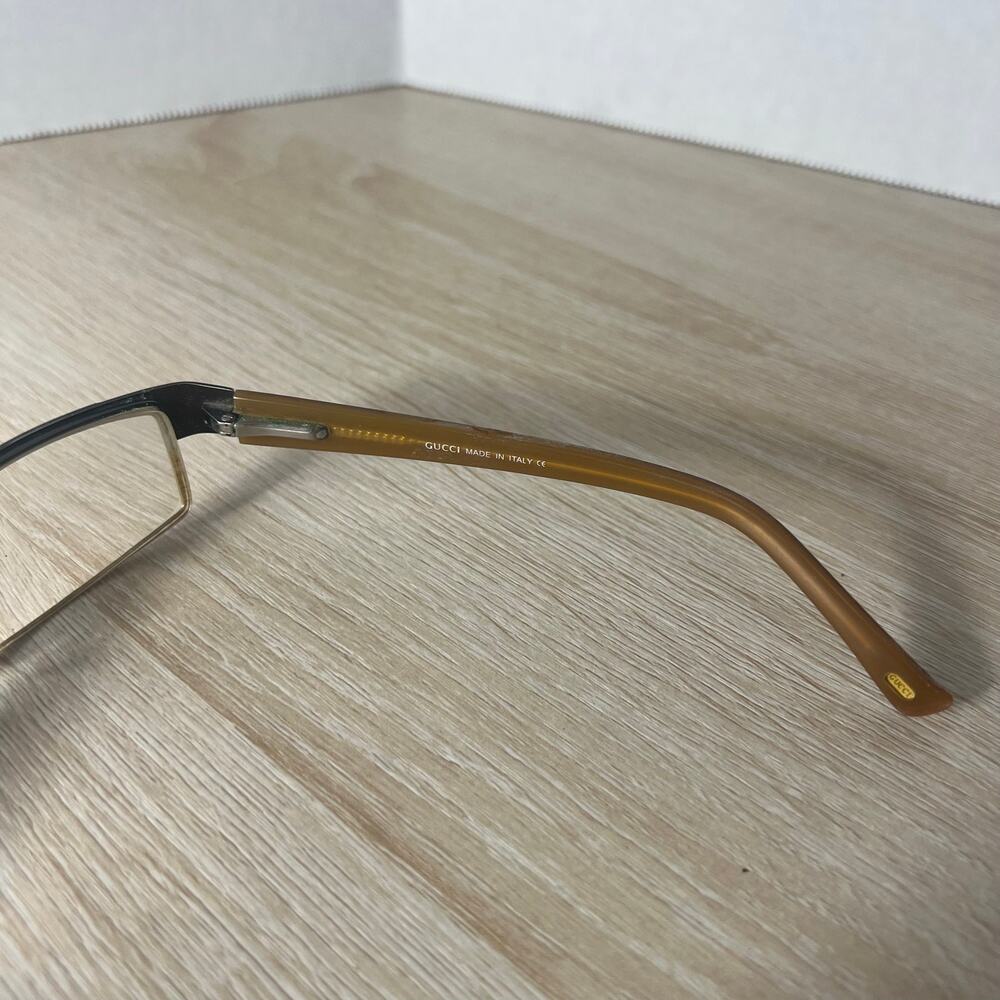 Gucci GG739 C5A Eyeglasses Brown Frames Half Rim PARTS ONLY 53-18-125 Italy - Picture 13 of 16
